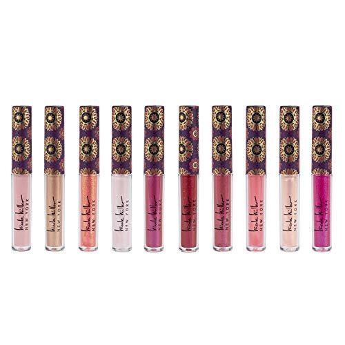 Nicole Miller 10 Pc Lip Gloss Collection, Shimmery Lip Glosses for Women and Girls, Long Lasting Color Lip Gloss Set with Rich Varied Colors