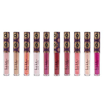 Nicole Miller 10 Pc Lip Gloss Collection, Shimmery Lip Glosses for Women and Girls, Long Lasting Color Lip Gloss Set with Rich Varied Colors