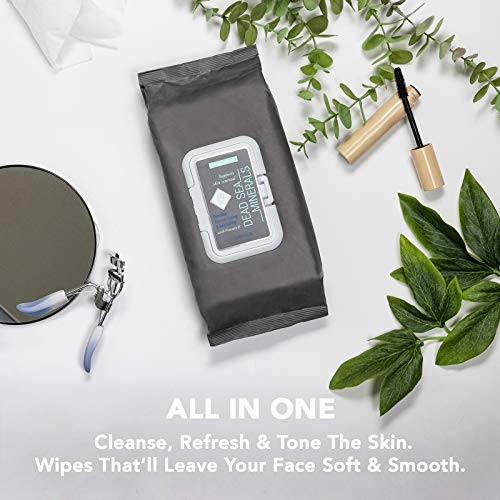 Body Prescriptions 2 Pack (60 Count Each) Dead Sea Minerals + Aloe Detoxifying and Moisturizing Facial Cleansing and Gentle Make Up Remover Wipes Flip Top Pack