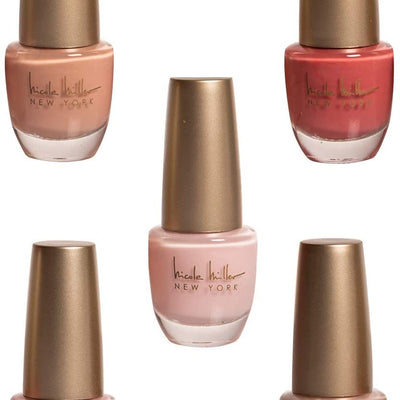 Nicole Miller Nail Polish Collection- 5 Piece Nail Polish Set in Pink Colors