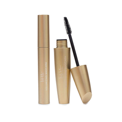 Nicole Miller Set of 2 Mascaras, Lengthening and Volumizing Two Piece Mascara Gift Set for Women and Girls (Floral Pink Package)