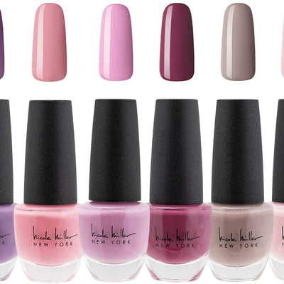 Nicole Miller Nail Polish Set, 6 Piece Nail Polish Collection, Quick Dry Nail Polish for Women and Girls