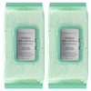Clinical Works Facial Cleansing Wipes, 120 Count, 2 Packs of 60 Face Wipes Each, Collagen with Vitamin E Makeup Remover Wipes, Flip Top Pack
