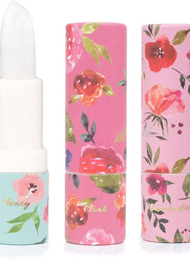 4 Piece Moisturizing Lip Balm in Rose, Lavender, Honey & Mint Collection by Beauty Concepts