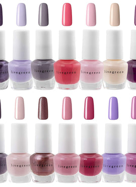 Live Green Nail Polish Set - 14 Mini Nail Polish Colors, Polish Kit for Fingernails and Toenails, 0.12 Fl Oz Each
