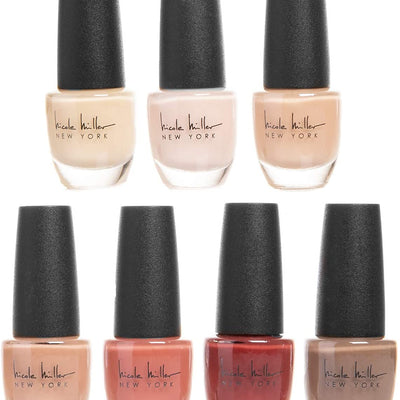 Nicole Miller Nail Polish Collection- 7 Piece Nail Polish Set in Pink Colors