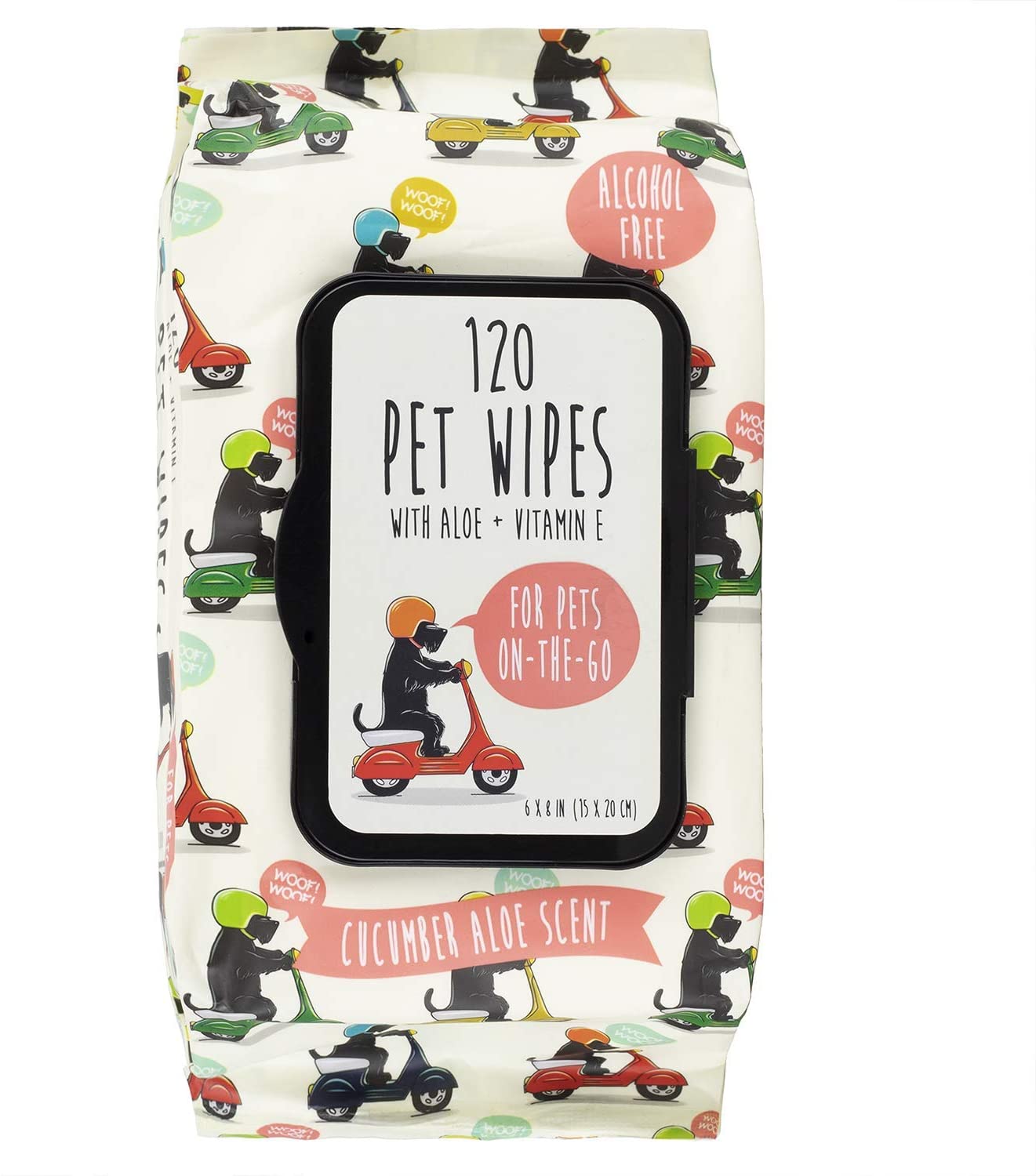 Precious Tails Pet Wipes (120 Count) - Extra Gentle Deodorizing Dog Grooming Wipes with Aloe Vera and Vitamin E, Alcohol Free - Fresh Scent (Live. Love. Wipe.)