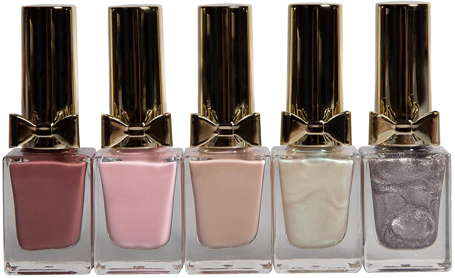 Beauty Concepts Holiday Nail Polish Gift Set- 5 Piece Nail Polish Set with Holiday Ornament Gift Box