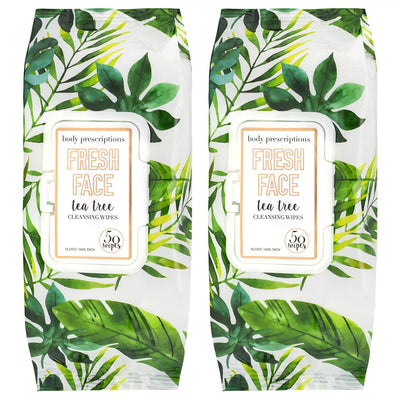 Body Prescriptions Makeup Remover Wipes Bulk Pack of 2 - 120 Facial Cleaning Cloths Removes Makeup Mascara Dirt and Oil, Flip Top