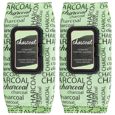 Body Prescriptions -2 Pack (60 Count Each) Charcoal Cleansing Facial Wipes